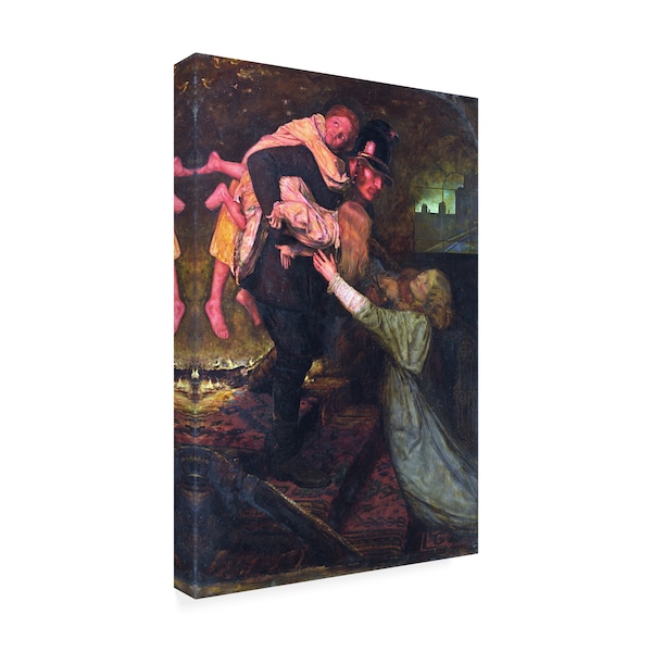 Millais 'The Rescue' Canvas Art,30x47